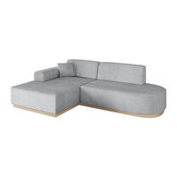 ECKSOFA Ottomane Links IREA-L1 - 232x165x80 cm Grau - Grau, Holzwerkstoff/Textil (232/165cm) - ALTDECOR