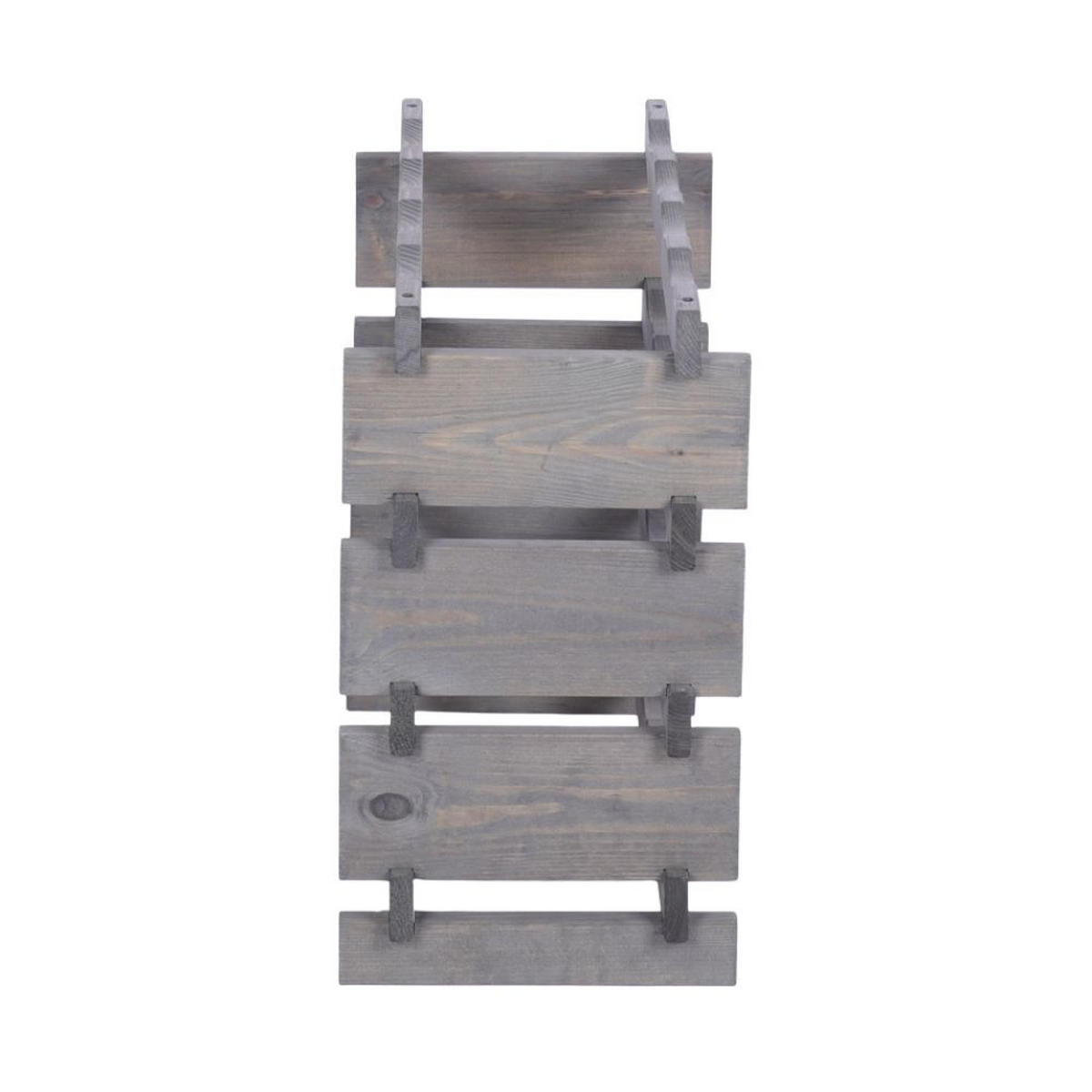 WEINREGAL VINOTECA FLEX PRO HxBxT 51x46x28cm 16 Flaschen auf 4 Ebenen Grau - Grau, Holz (46/51/28cm) - PROREGAL