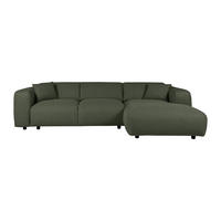 SOFA - 5 Personen - stoff - grün Pogni - Grün, Textil (280/73/165cm) - Vente-Unique