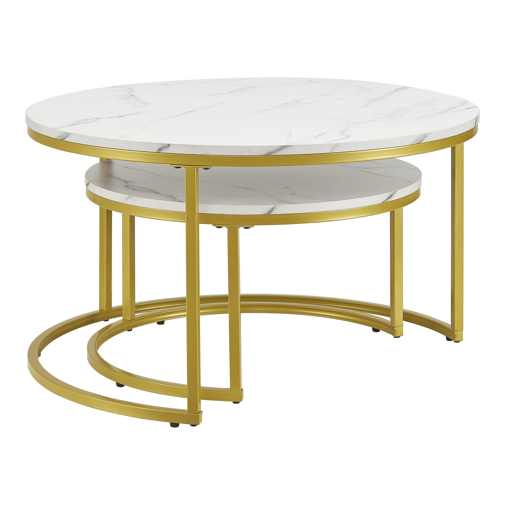 COUCHTISCH Christchurch 2er-Set - Weiß (80/80/45cm) - lux.pro
