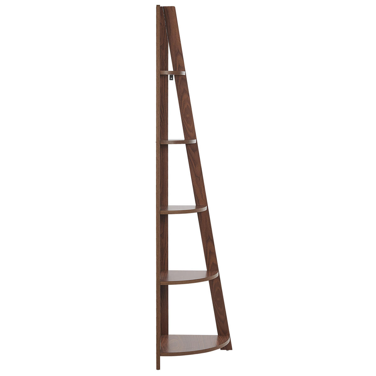 BÜCHEREGAL 5 Fächer Mobile Solo - Dunkelbraun, Holzwerkstoff (49/175/36cm) - Beliani