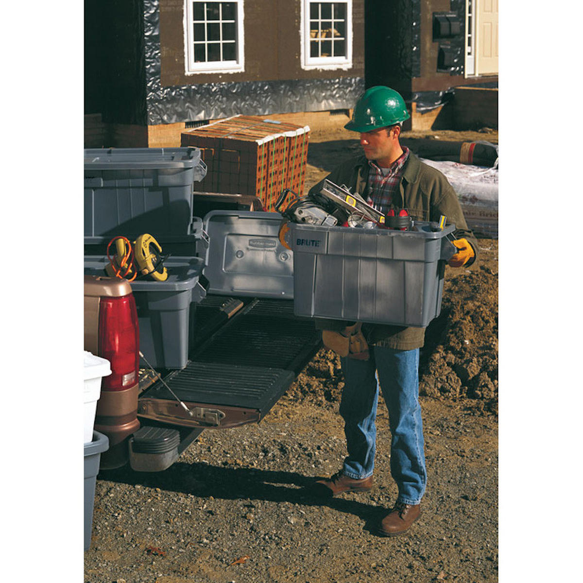 AUFBEWAHRUNGSBOX Mit Deckel und Griffen 75,5 Liter Grau - Grau, Metall (44.1/38.4/70.7cm) - PROREGAL