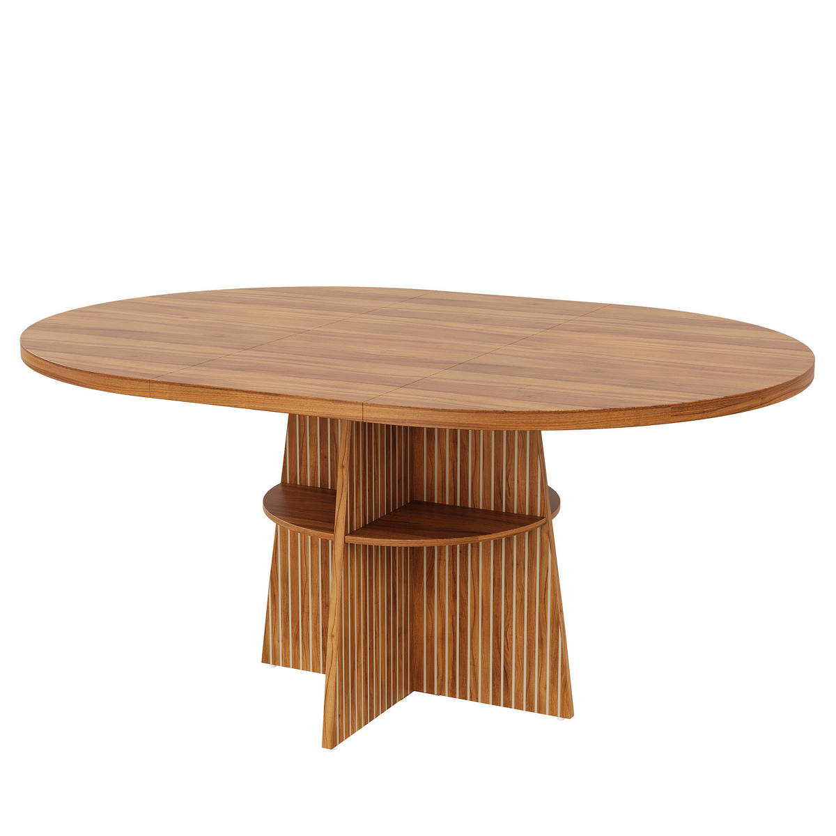 ESSTISCH ausziehbar 110-150 cm mit Ablagefläche DE-39851 Walnussoptik - Walnussfarben, Holzwerkstoff (110/110/77.5cm) - ComfortXL