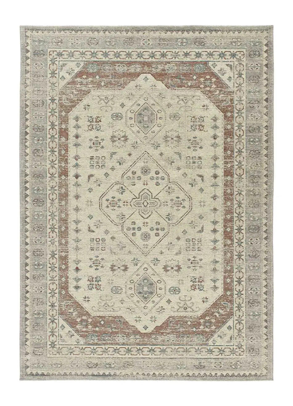 IN- & OUTDOOR-TEPPICH Grau / Kupfer Lua 120/170 cm - Grau/Kupferfarben, Textil (120/170cm) - Atticgo