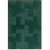 WOLLTEPPICH Karo-Design, handgeschnitzt SID, Grün 200x290 cm - Grün, Textil (200/290cm) - KADIMA DESIGN