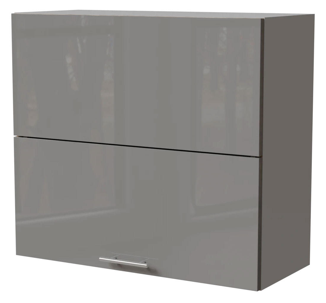 Feldmann-Wohnen Küchenhängeschrank Grau, Grau 80x72x32.5 cm