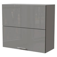 KÜCHENHÄNGESCHRANK Essen W8B/80-AV Grau Hochglanz / Grau Matt 80 / 32,5 / 72cm - Grau, Holz/Holzwerkstoff (80/72/32.5cm) - Feldmann-Wohnen