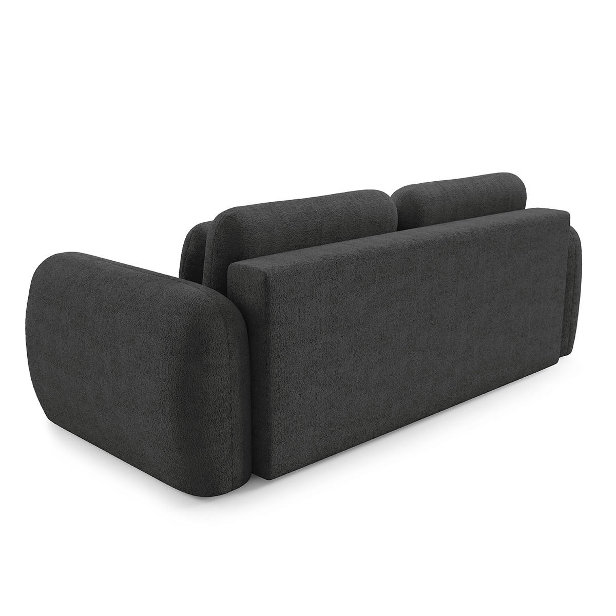 SOFA Cesar 3 Sitzplätze Dunkelgrau - Grau, Holz (266/95/110cm) - Petits-meubles