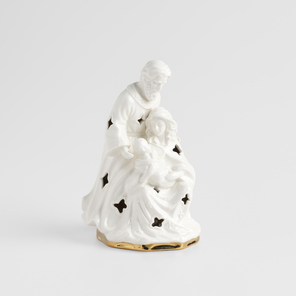 DEKOFIGUR Led SACRA, 24.5 x 16.5 x 15 cm, Gold, Beleuchtet Weihnachtsfigur, Weihnachtsdeko, Deko Wohnzimmer, Winter Christmas, XMAS Geschenk - Goldfarben, Keramik (16.5/24.5/15cm) - home&you