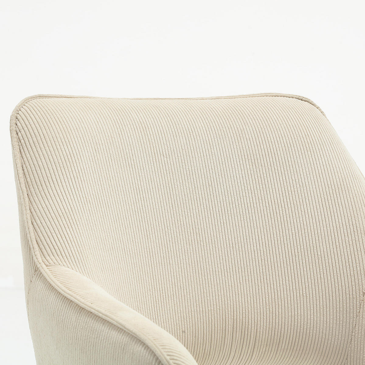 DREHBARER ARMLEHNENSTUHL - Cord / Metall - Weiß, Textil/Metall (61/85/61cm) - home24