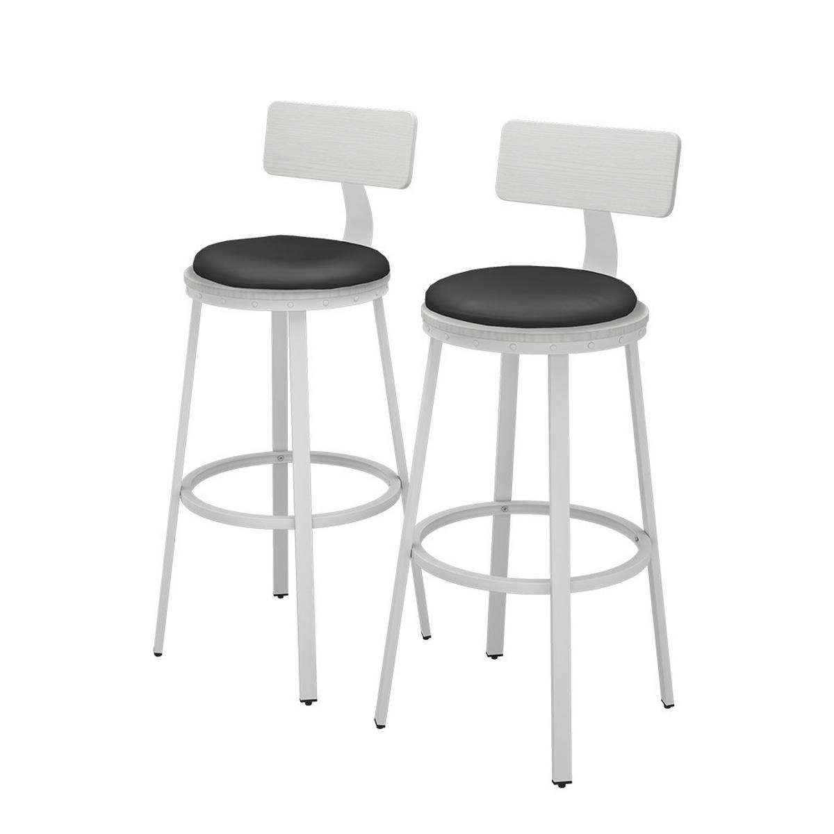 BARHOCKER Caracas Weiß 34 x 102 cm 2er Set - Weiß, Holzwerkstoff (34/102/55cm) - Vicco