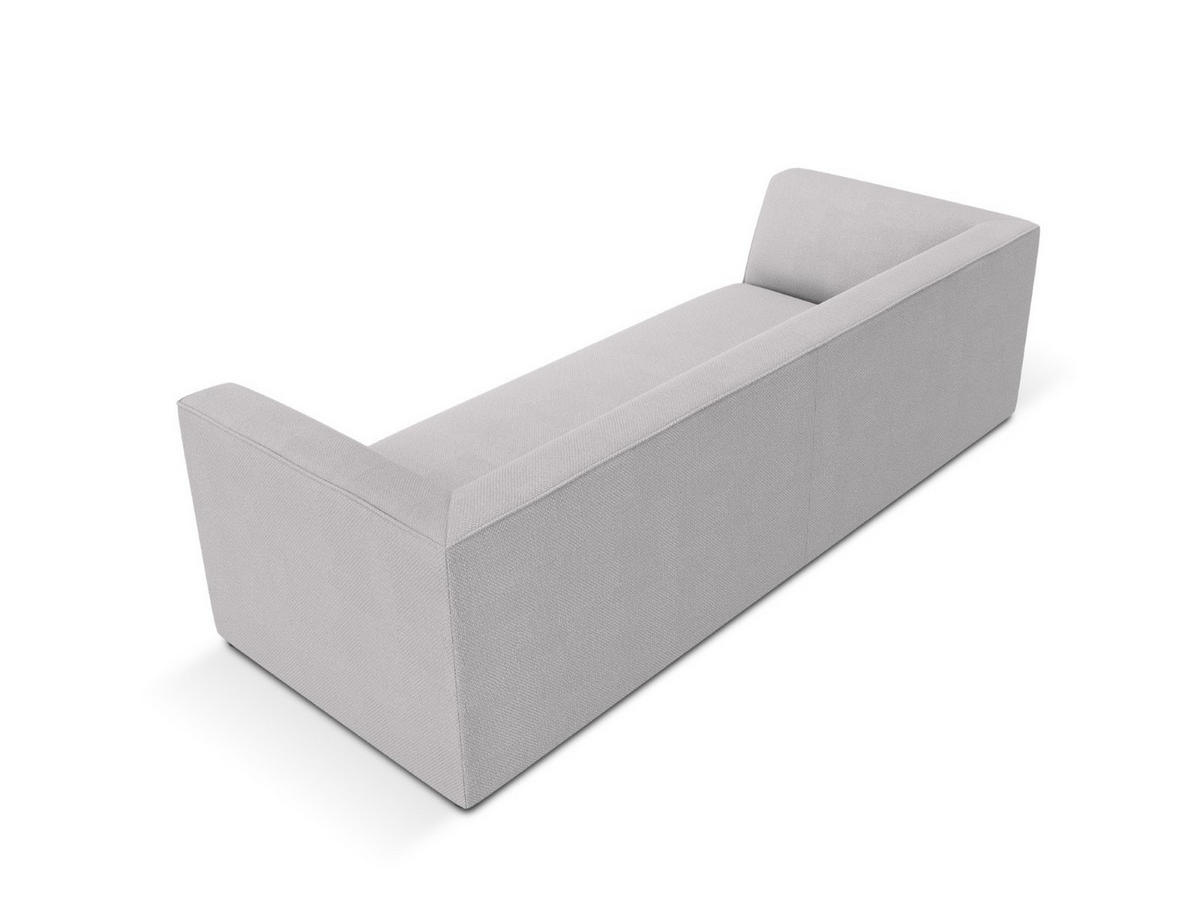SOFA Ruby aus strukturiertem Stoff hellgrau 3 Sitzplätze - Hellgrau, Textil (93/69/232cm) - Micadoni