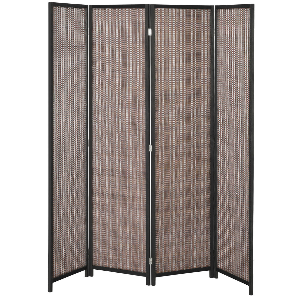 PARAVENT DE-14273 4-teilig, klappbar 180x180 cm Braun - Braun, Naturmaterialien (180/180/1.7cm) - ComfortXL