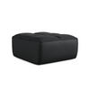 POUF Kunstleder Schwarz - Schwarz/Grau, Leder/Kunststoff (80/43/93cm) - Makamii