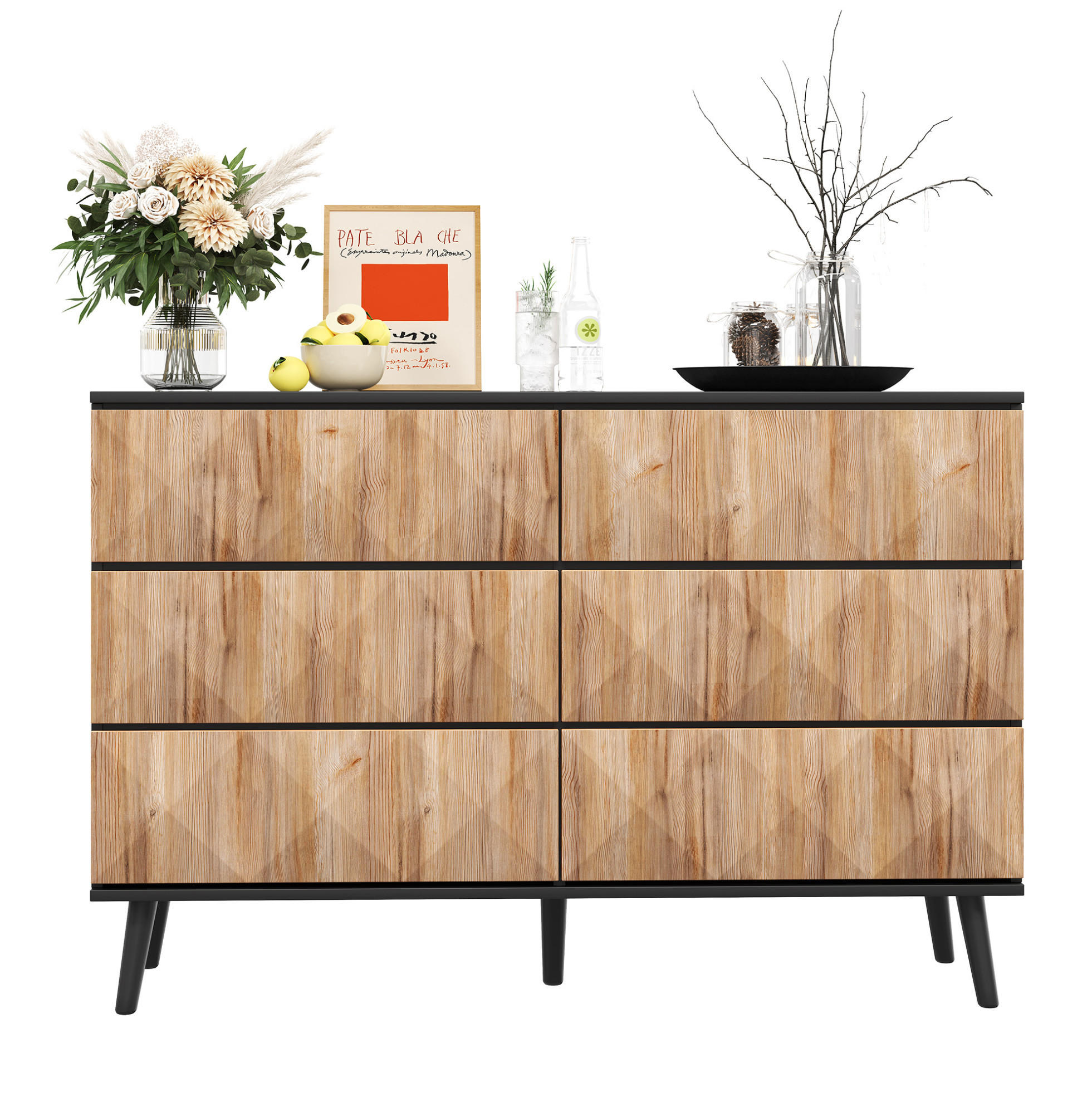 Flora Grace Sideboard Natur 40x85x120 cm