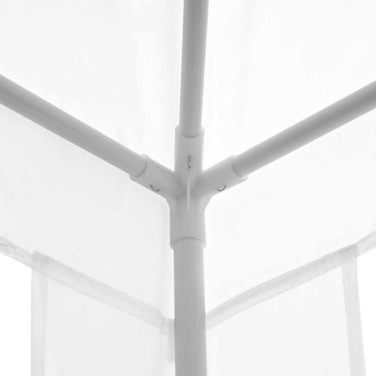 PAVILLON 2,7x2,7 m weiß rechteckig - Weiß, Metall (270/254/270cm) - ComfortXL