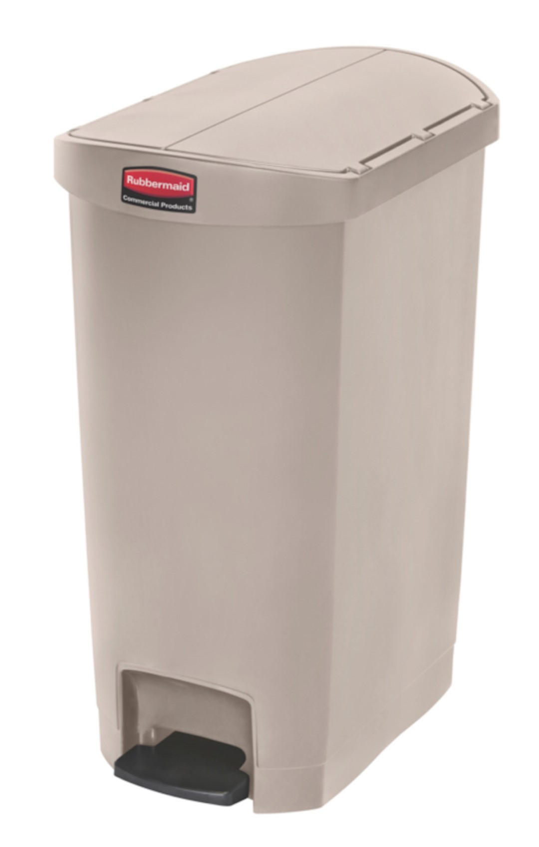 MÜLLEIMER Step On Container End Step Pedal 50 Liter 72,1 x 34,3 x 52,7 cm Polyethylen Beige - Beige, Metall (34.3/72.1/52.7cm) - PROREGAL