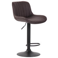 BARHOCKER Lento, Gestell schwarz, Kunstleder Braun - Schwarz/Braun, Kunststoff/Textil (50/100/50cm) - TPFLiving
