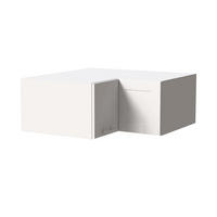 ECKAUFSATZSCHRANK Oslo W14/90/36 Weiß / Weiß Matt 90 / 90 / 36cm - Weiß, Holz/Holzwerkstoff (90/36/90cm) - Feldmann-Wohnen