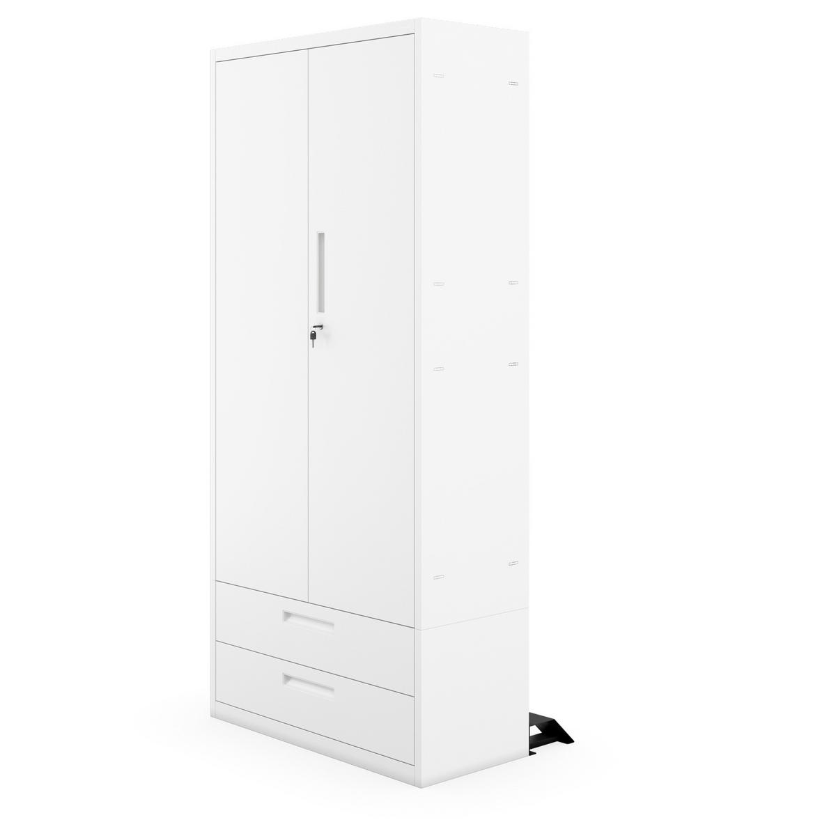 METALLSCHRANK Megan - Weiß, Metall (90/195/40cm)