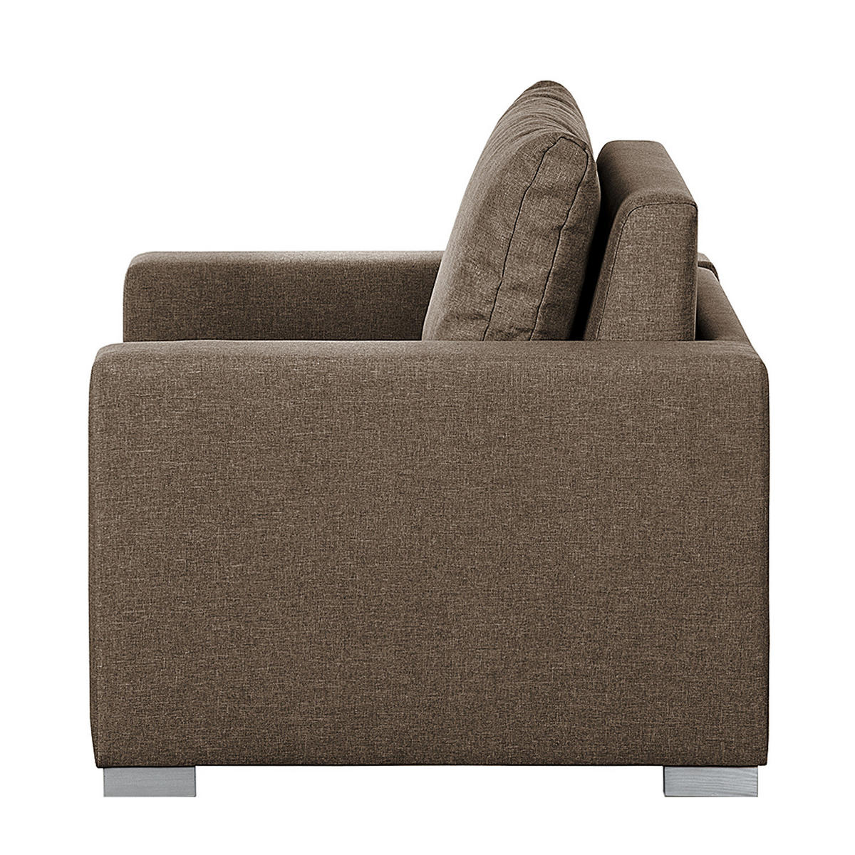 SCHLAFSESSEL - Silberfarben/Braun, Textil (110/90/90cm) - home24