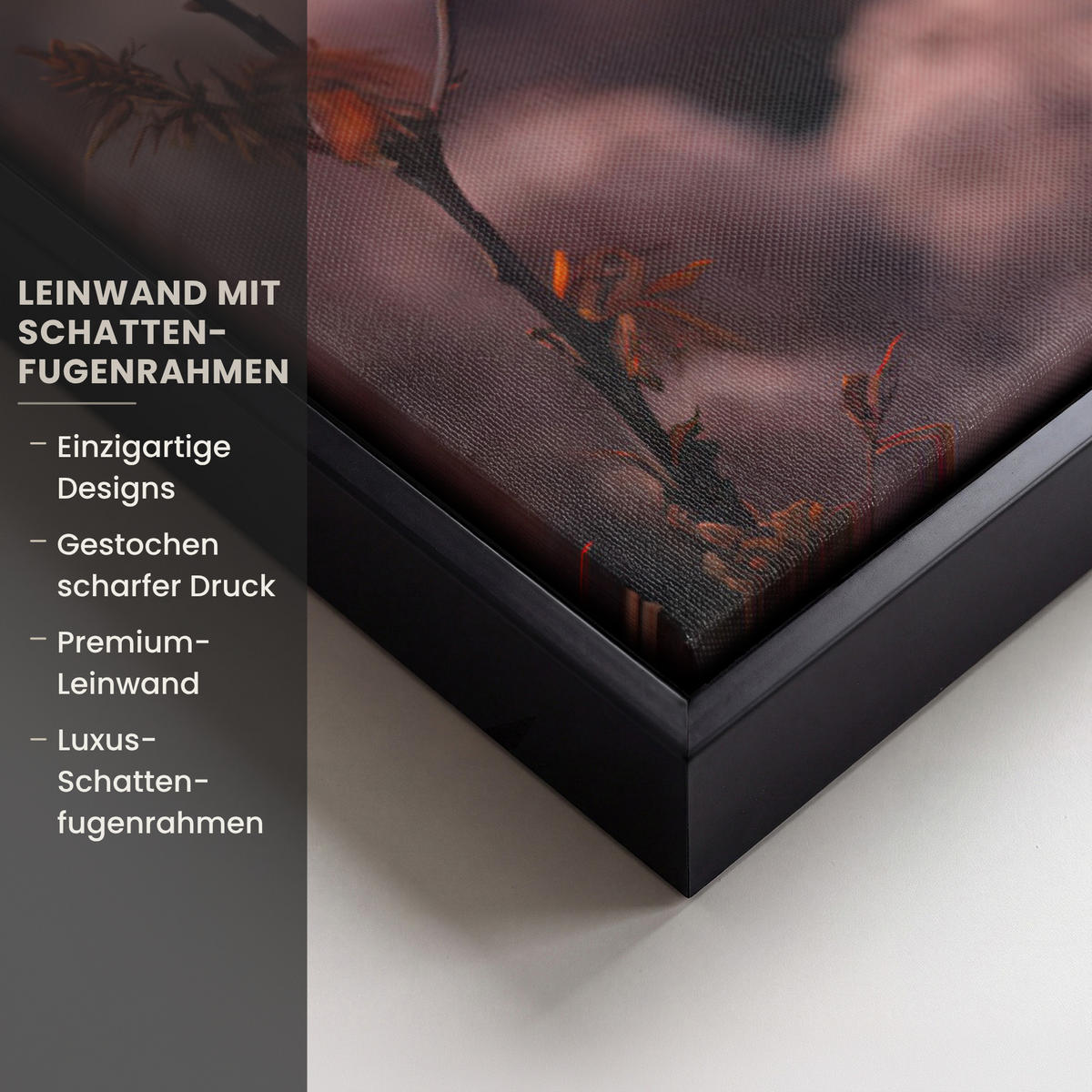 LEINWAND Bilder mit Rahmen - Schottischer Hochländer - Frühling - Hochland - 60x40 - Hellrosa, Textil (60/40cm) - MuchoWow