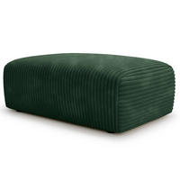 POLSTERHOCKER - Cord - Schwarz/Grün, Kunststoff/Textil (110/40/72cm) - home24