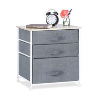 REGALSYSTEM - Grau, Holzwerkstoff/Textil (48/53/40cm) - Relaxdays