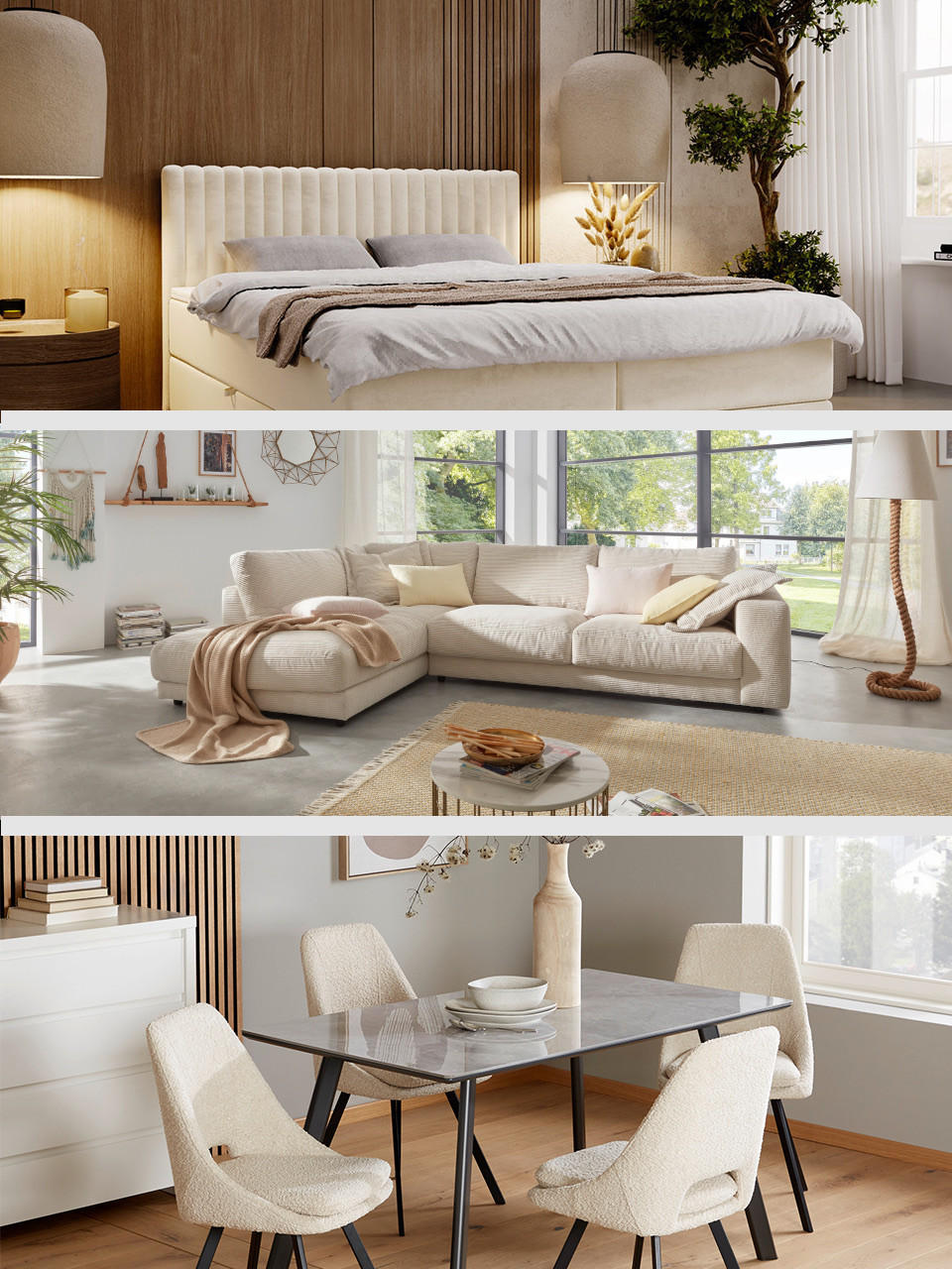 wohnraum moebel in beige