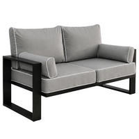 LOUNGESOFA 2-Sitzer Verdino mit Metallrahmen 150 cm dunkelgrau - Dunkelgrau, Metall (150/90/87cm) - Beautysofa