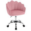 DREHSTUHL Samt Stoff, Metallrahmen, Rosa - Schwarz/Rosa, Textil/Metall (55/72/50cm) - Woltu