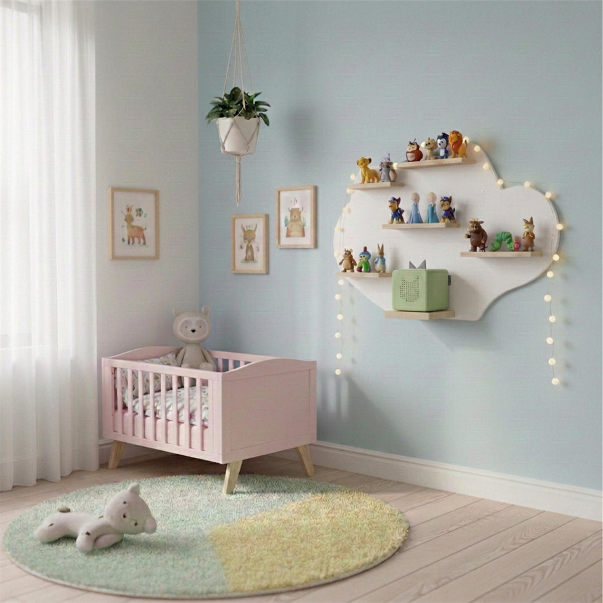 WANDREGAL Weiß Wolkenform Magnetstreifen MDF 40x61 cm - Weiß, Holz/Holzwerkstoff (61/40/17cm) - Relaxdays