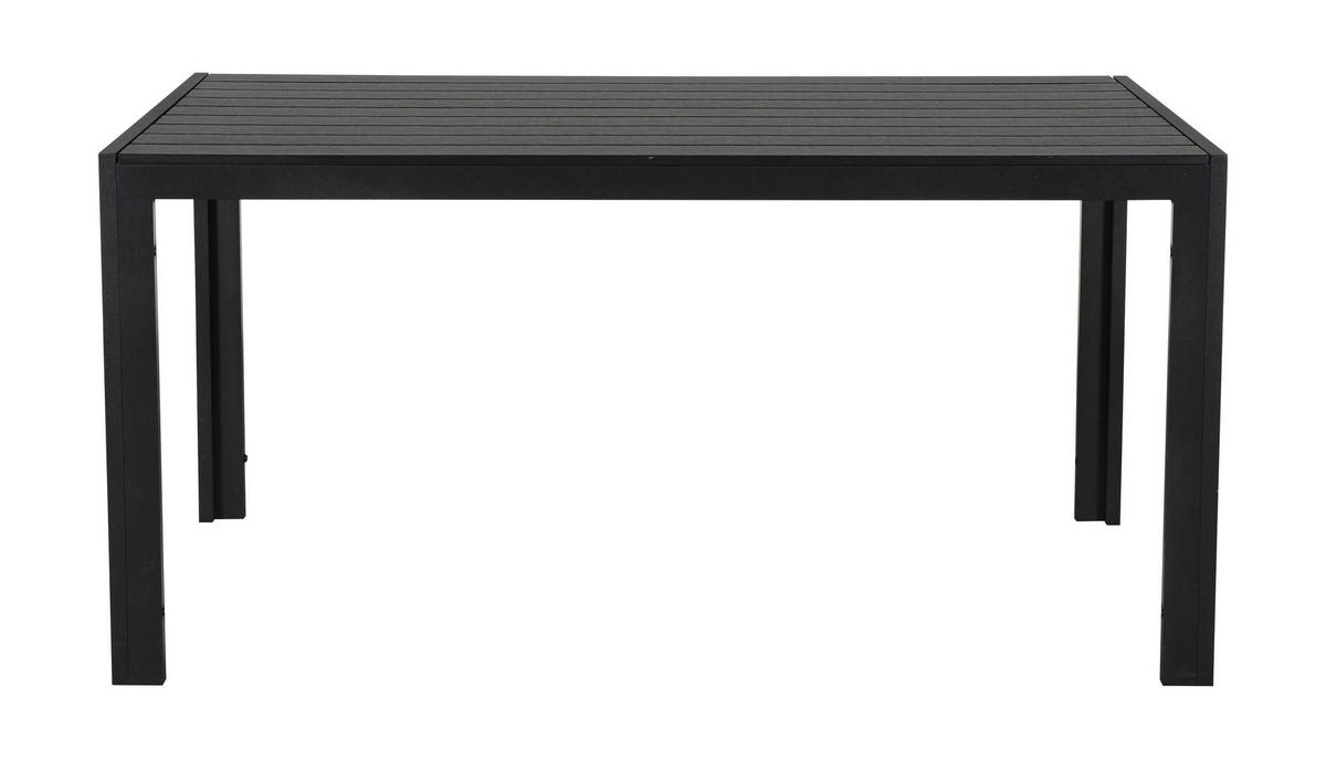 GARTENTISCH Schwarz - Schwarz, Holzwerkstoff (90/150/75cm) - ebuy24