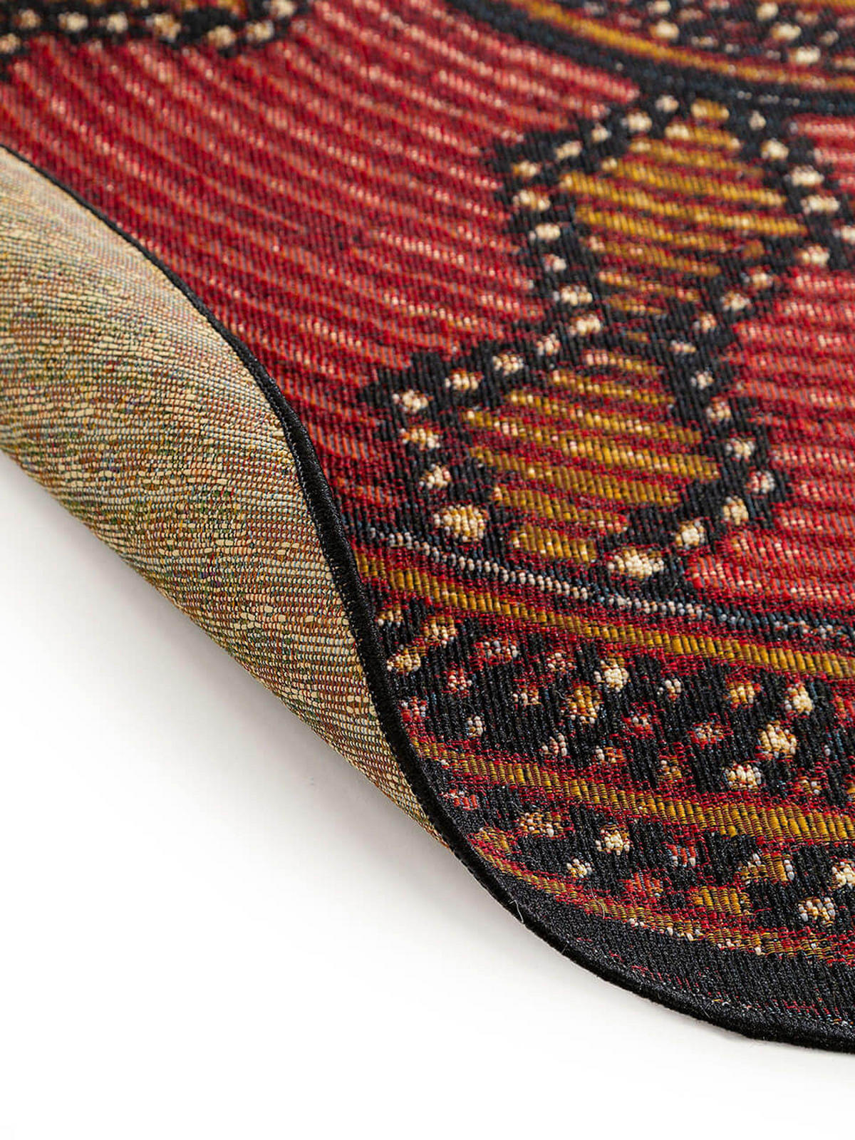 OUTDOORTEPPICH rund Artis Rot ø 160 cm rund - Rot, Kunststoff/Textil (160/1cm) - KUNSTLOFT