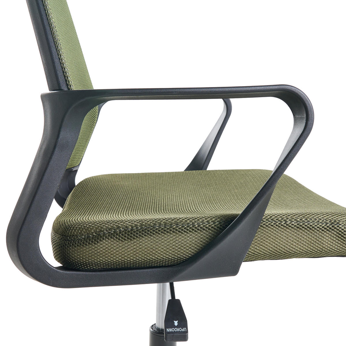 BÜROSTUHL Dunkelgrün Ease - Schwarz/Grün, Textil (54/94/54cm) - Beliani