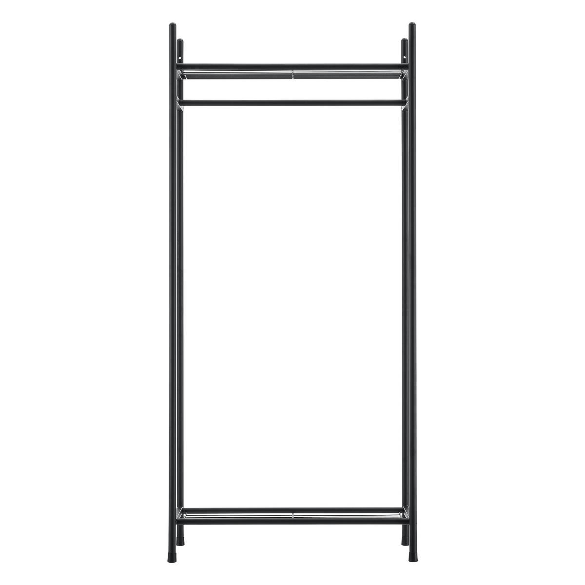GARDEROBENSTÄNDER - Schwarz, Metall (60/130/30cm) - [en.casa]