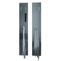 GARDEROBENPANEEL Wandpaneel Grau Hochglanz - Grau, Holzwerkstoff (24/140/2cm) - Vladon