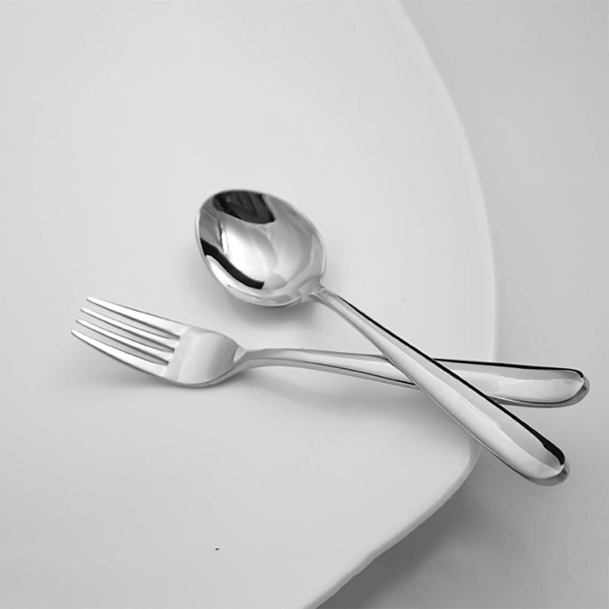 KINDERBESTECK Set 3-teilig 18/10 Edelstahl spülmaschinenfest - Silberfarben, Metall