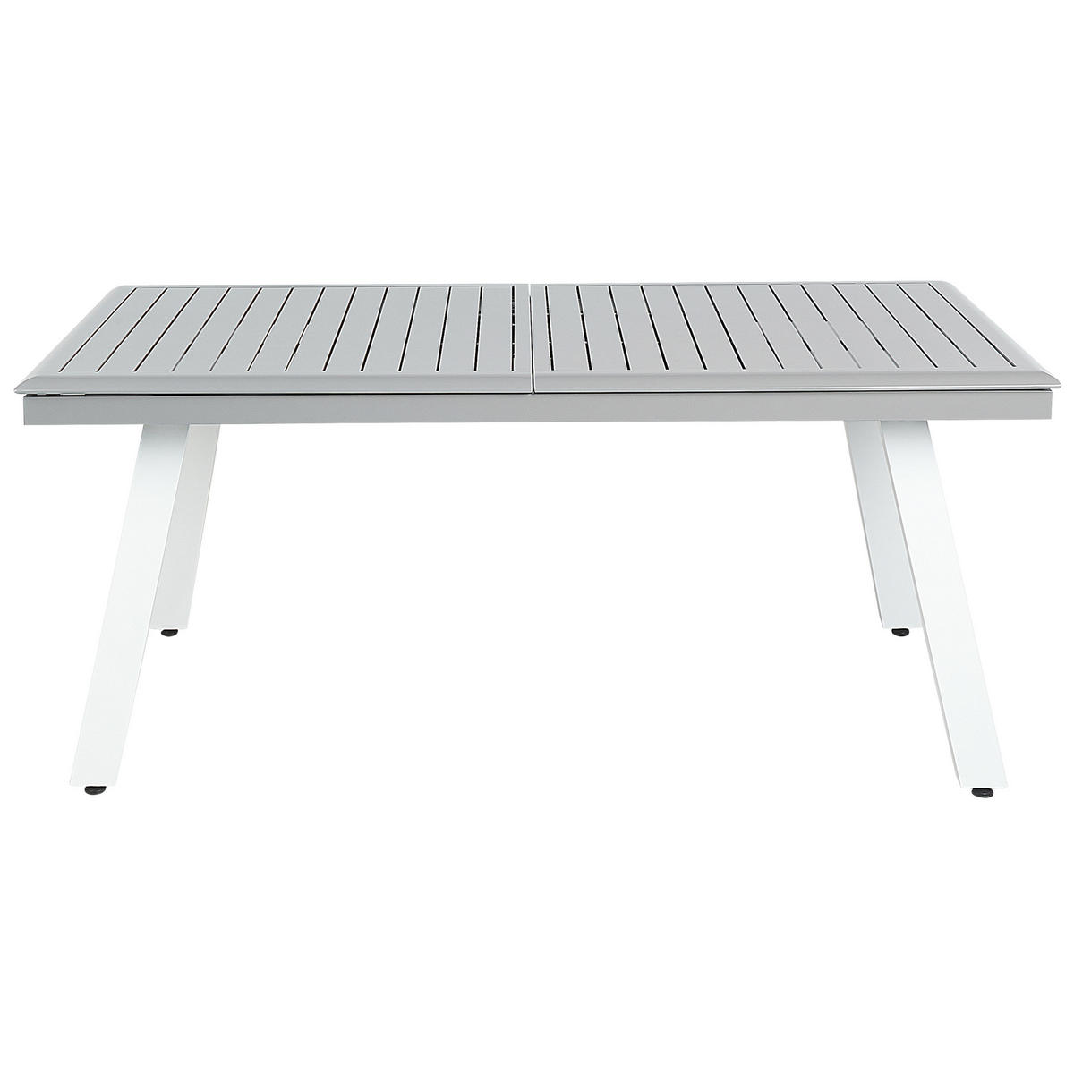 GARTENMÖBEL SET 8-Sitzer Aluminium grau Pereta - Weiß/Grau, Metall - Beliani