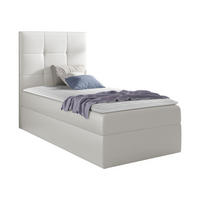 BOXBETT Mini 2, Seite zum Öffnen des Bettkastens: Links - Weiß, Holz (90/200cm) - MIRJAN24