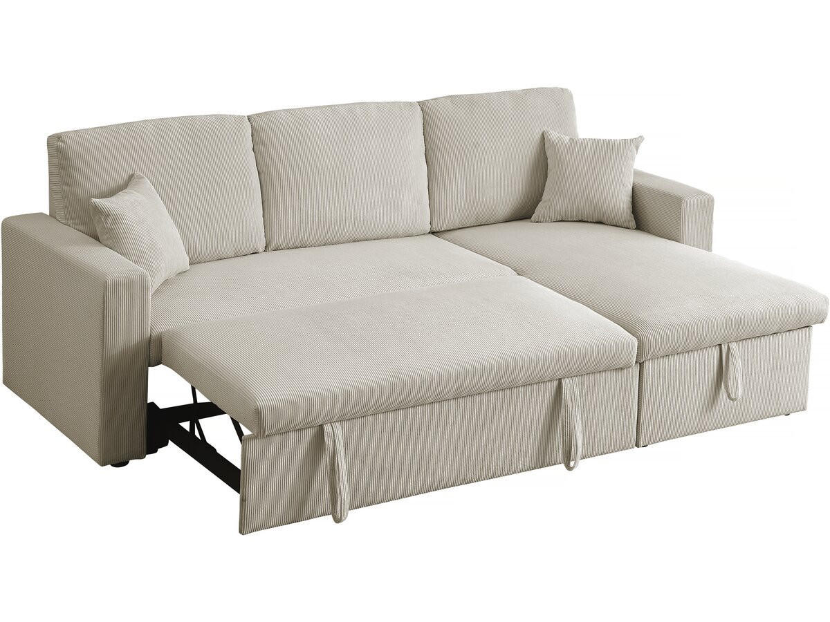 ECKSOFA alain beige - Beige, Textil (145/221cm) - Habitat Garten