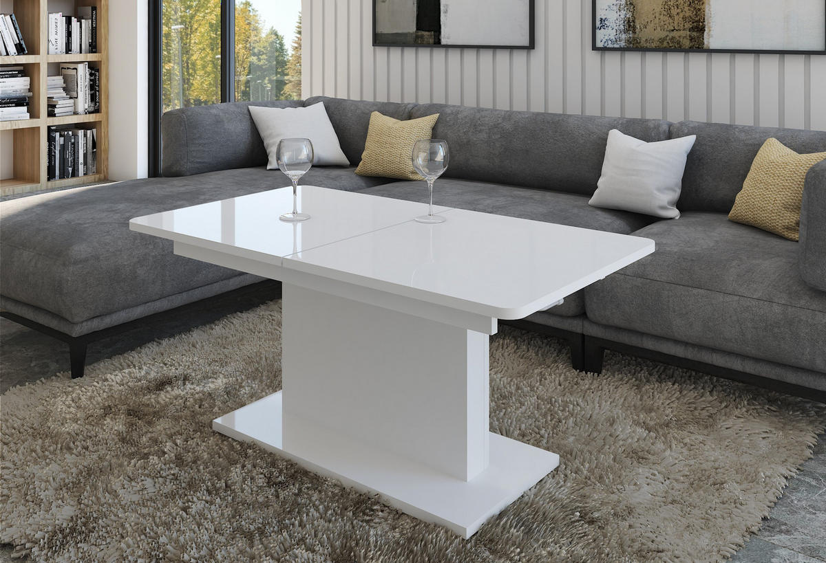ESSTISCH METRON Ausziehbar 126 - 167,5 / 70 x 74,2 cm - Weiß, Holz (126/70/74.2cm) - MASSENO
