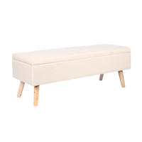 SITZBANK - Beige/Naturfarben, Holz/Holzwerkstoff (110/40/40cm) - Relaxdays