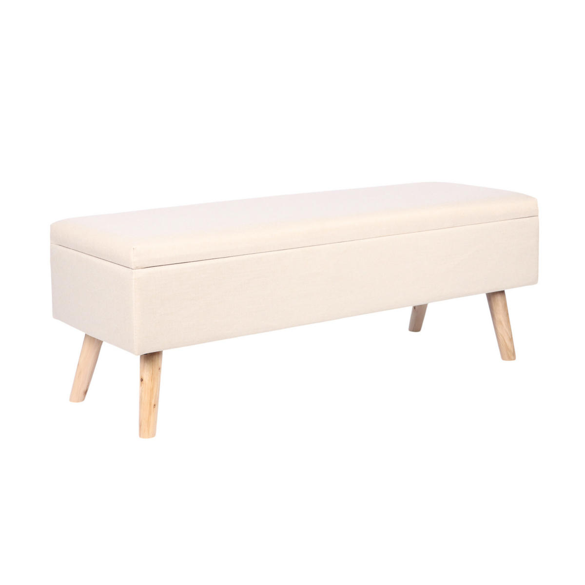 SITZBANK - Beige/Naturfarben, Holz/Holzwerkstoff (110/40/40cm) - Relaxdays
