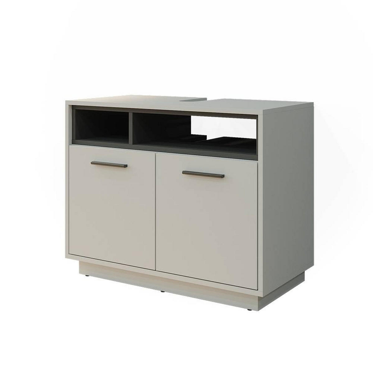 WASCHBECKENUNTERSCHRANK Beatrice Grau 80 x 64 cm - Grau, Holzwerkstoff (80/64/40cm) - Vicco