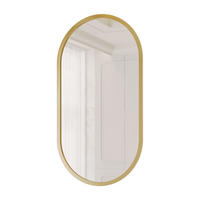 SPIEGEL FLORIS mit goldenem Rahmen - Goldfarben, Holzwerkstoff (50/90/50cm) - Lookway