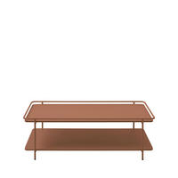 COUCHTISCH mit 2 Metallplatten - Saranda - color_terracotta - Terracotta, Metall (110/55/34cm) - Drawer