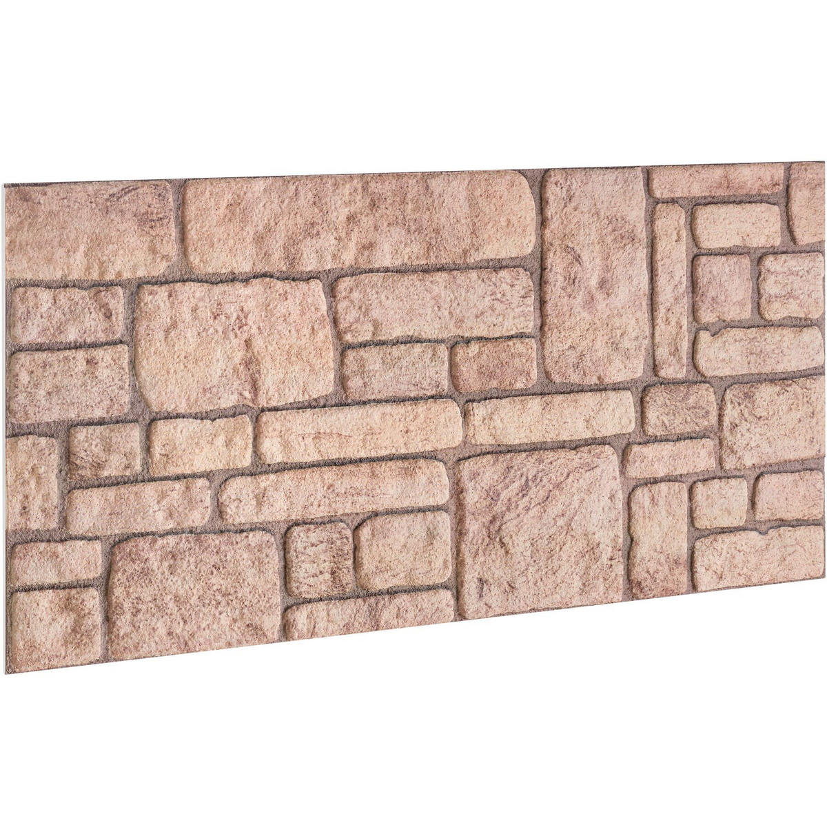 3D-WANDPANEELE , 100 x 50 x 2 cm, 5 m² Abdeckungsfläche, flexibel zuschneidbar, Naturstein sandbeige - Sandfarben, Kunststoff (50/2/100cm) - tectake