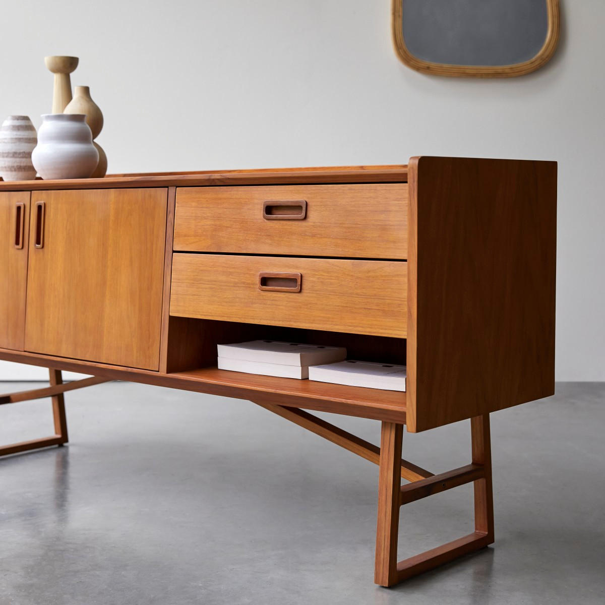 TV-SCHRANK Marcus Natur aus Teak - Naturfarben, Holz (160/74/45cm) - Tikamoon