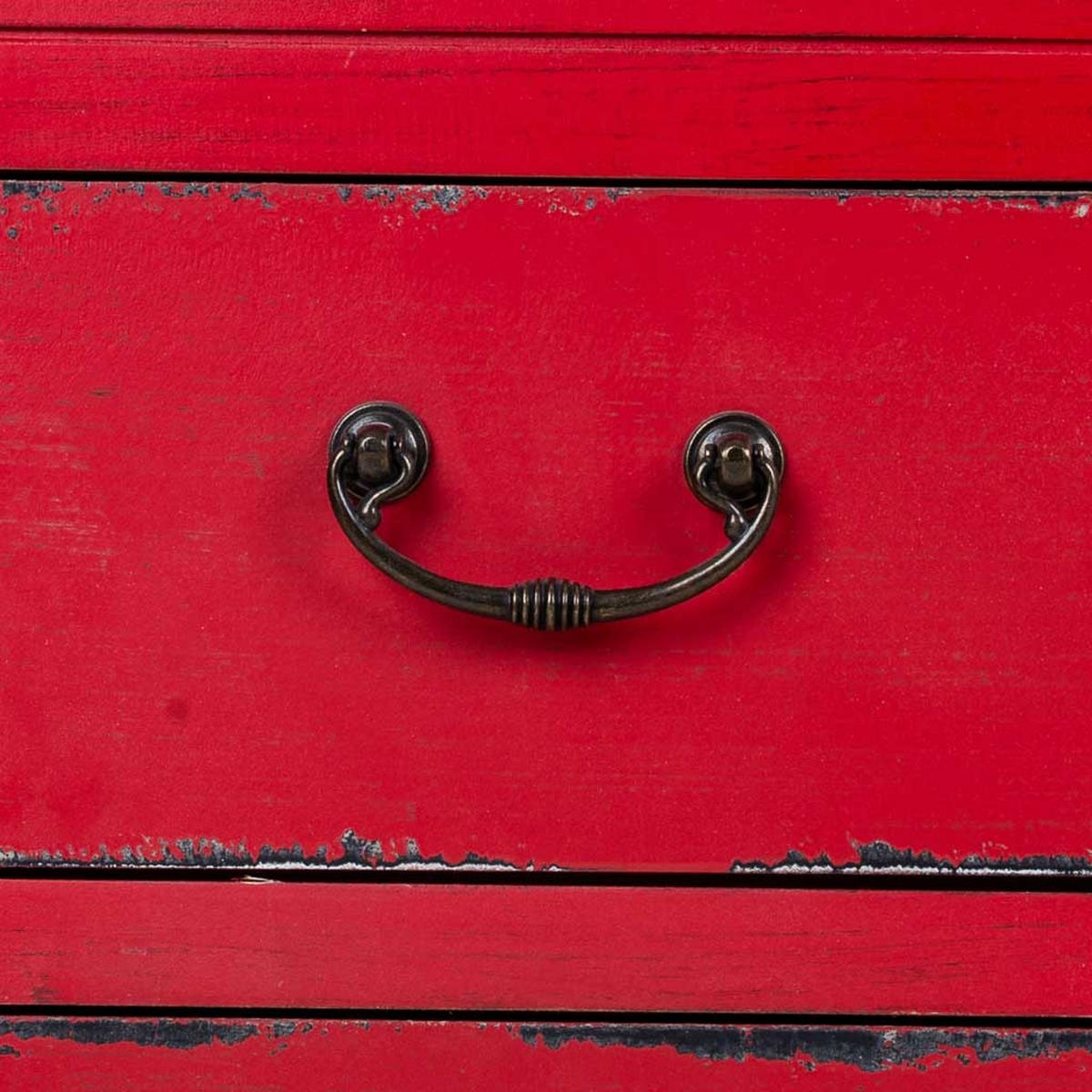 TV-LOWBOARD aus Holz, rot, 120x40x50cm - Rot, Holz (120/50/40cm) - Wanderlust